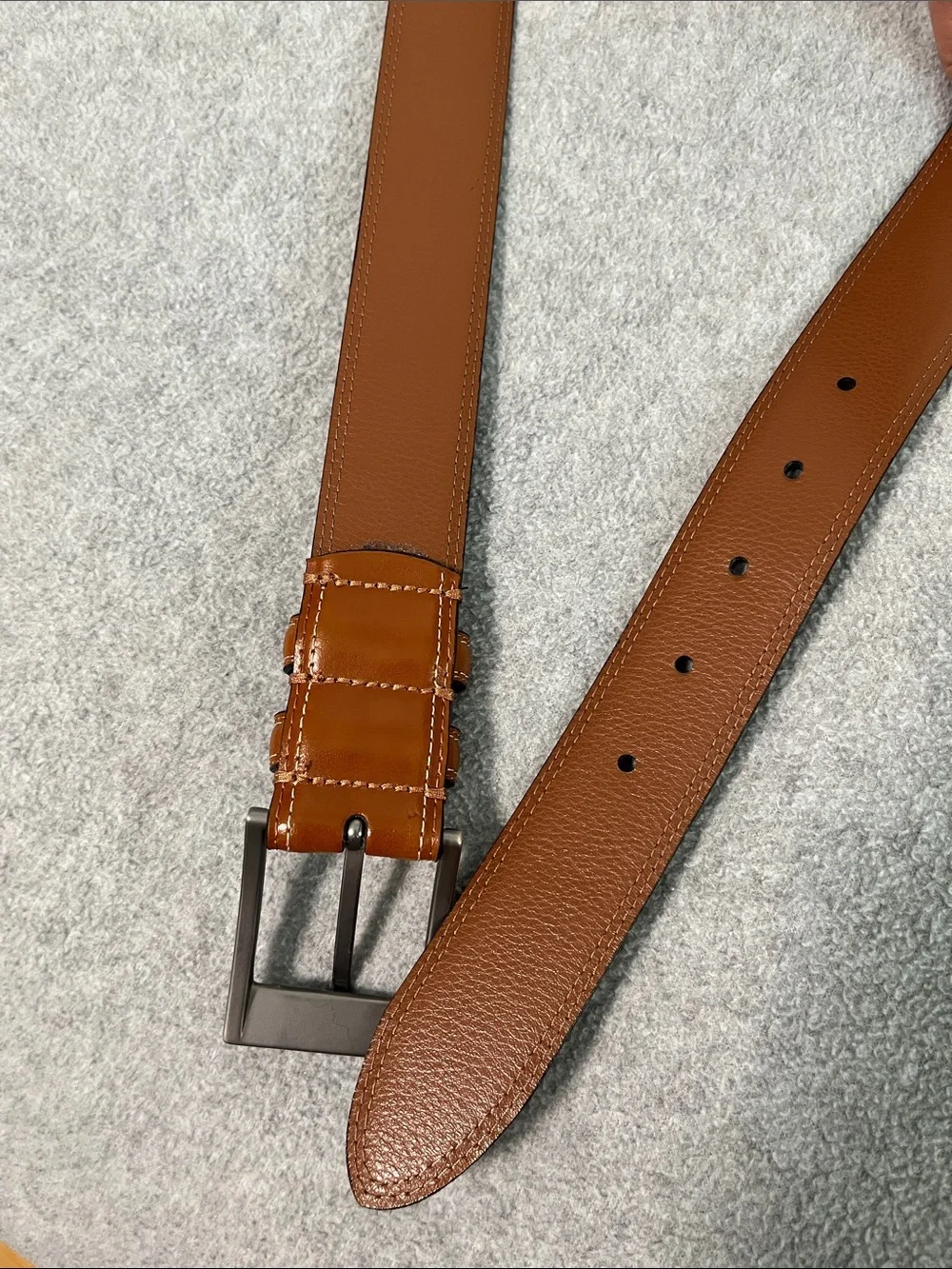Joseph Abboud Brown Leather Belt Mens 40 Italy